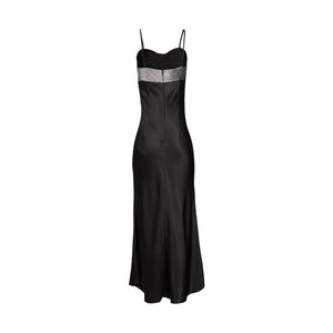 Black And Silver Midi Dress