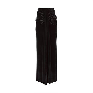 Black Velvet Maxi Skirt