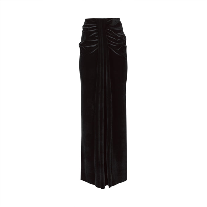 Black Velvet Maxi Skirt