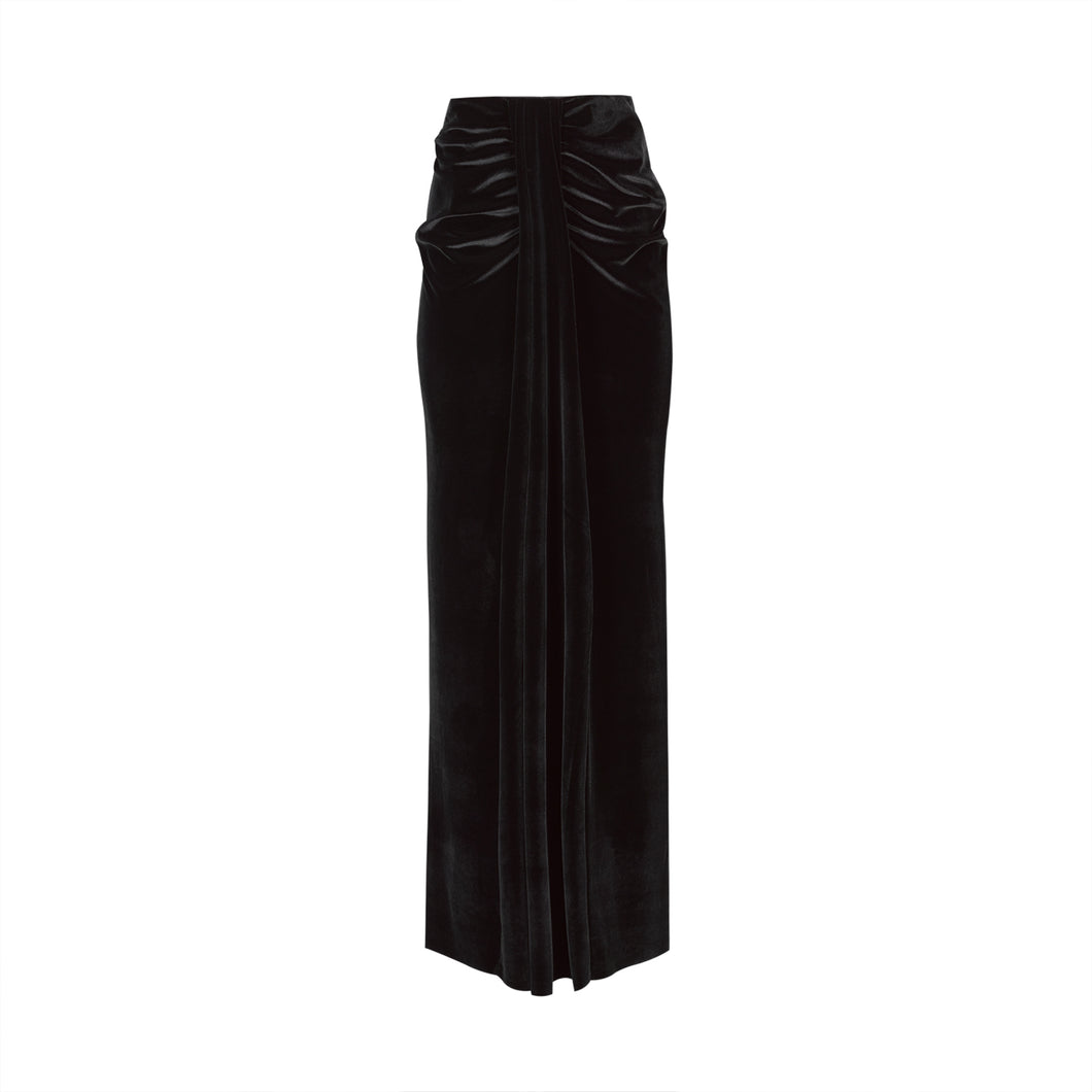 Black Velvet Maxi Skirt
