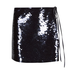 Blue Sequins Skirt