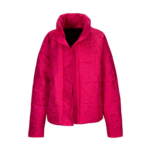 Pink Jacquard Puffer Jacket