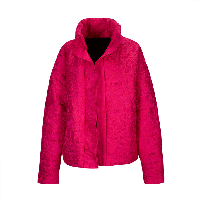 Pink Jacquard Puffer Jacket