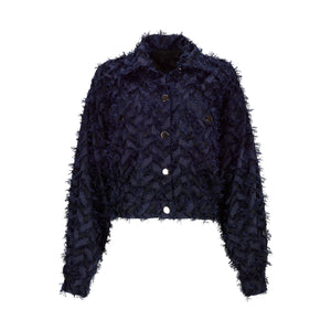 Blue and Black Trucker Jacket