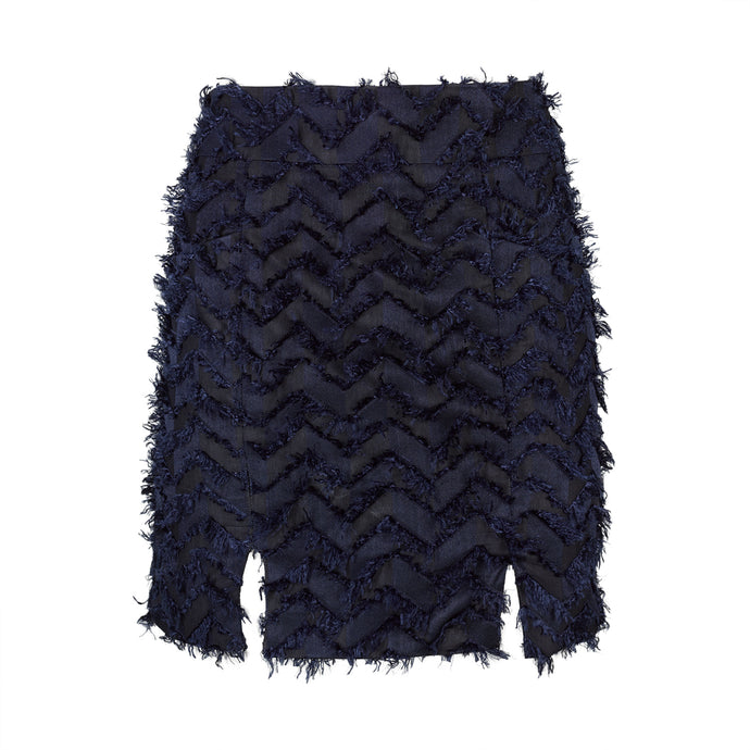 Blue and Black Mini Skirt