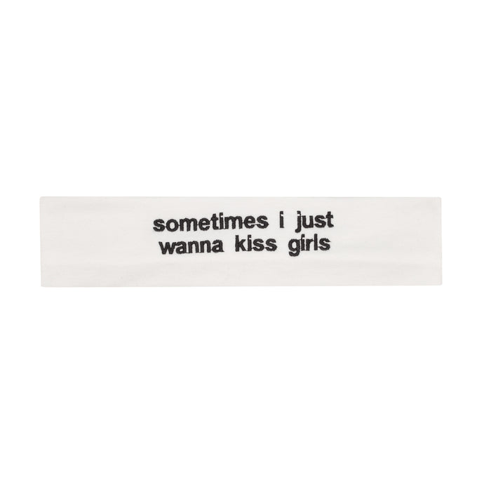 White Embroidered Headband