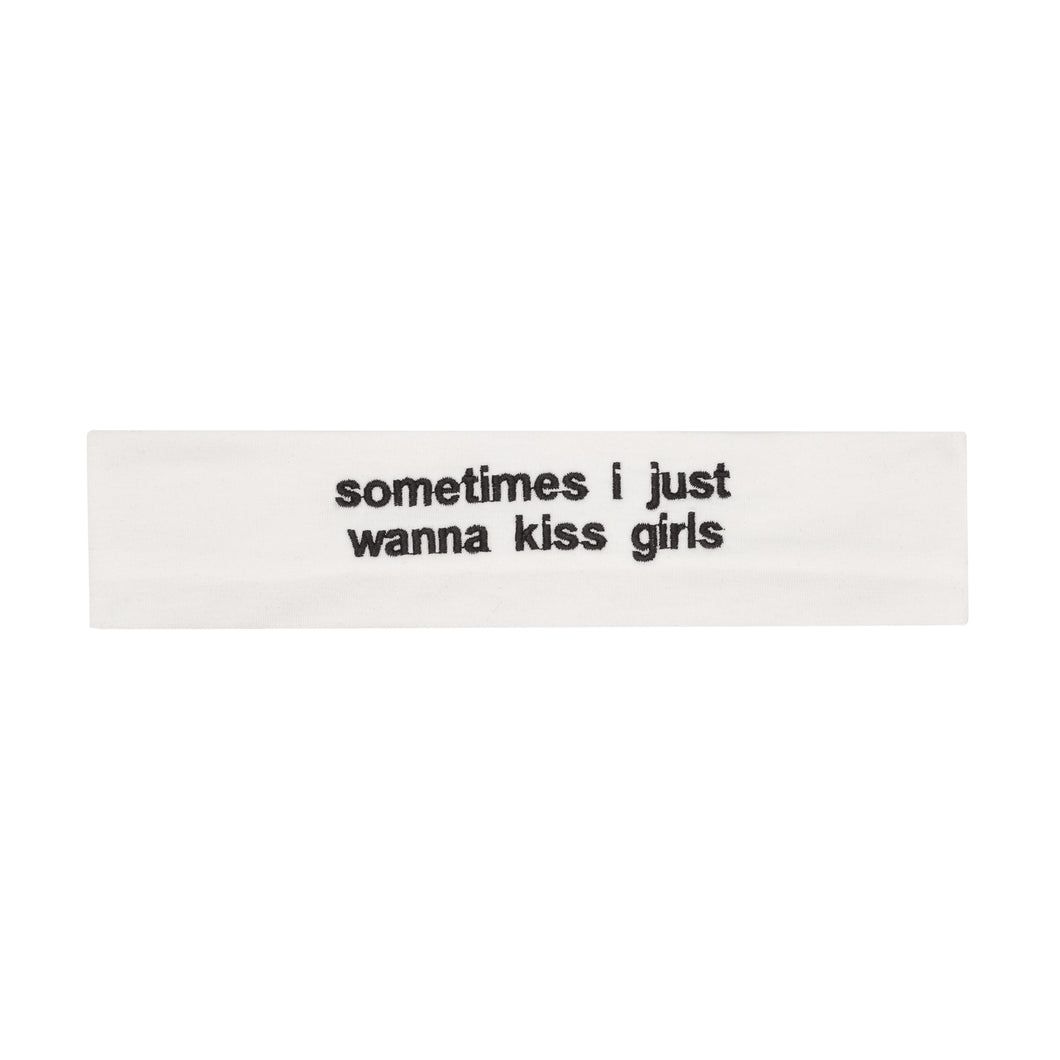 White Embroidered Headband