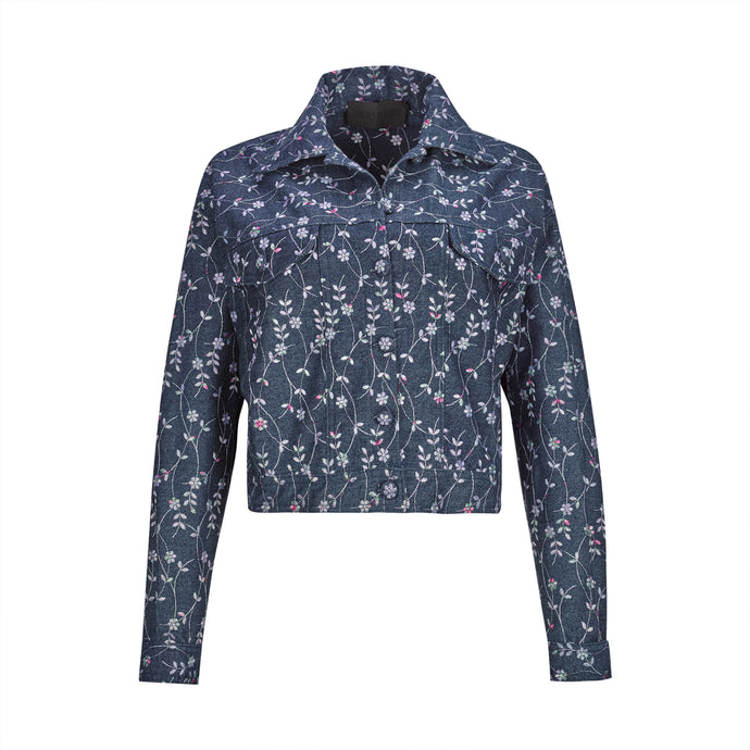 Floral Denim Trucker Jacket