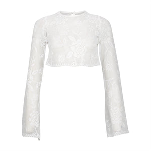 White Crochet Top