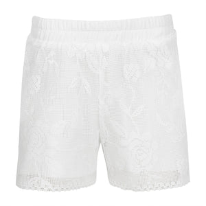 White Crochet Shorts