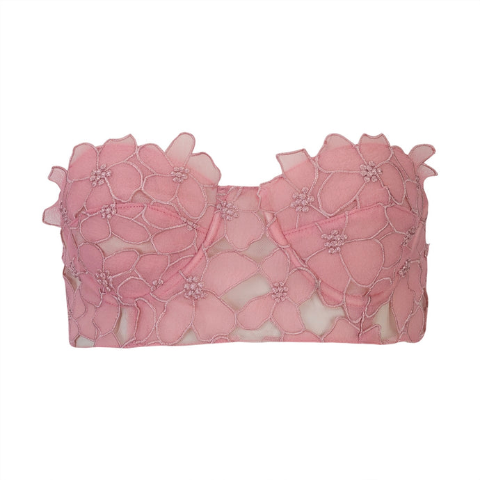 Pink Floral Embroidered Top