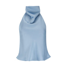 Load image into Gallery viewer, Blue Satin Top