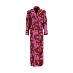 Red & Pink Embroidered Coat