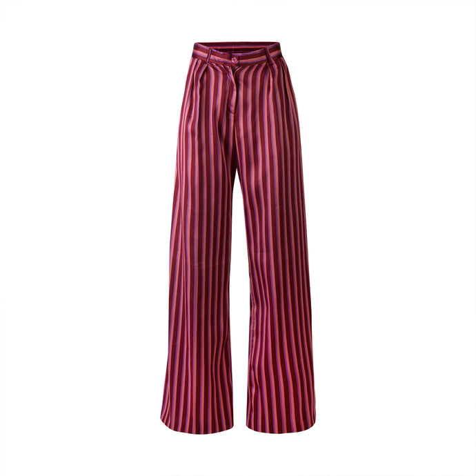 Red & Pink Striped Trousers