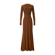 Load image into Gallery viewer, Brown Cut Out Jersey Gown