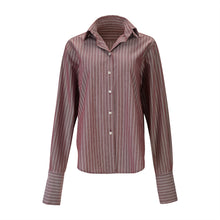 Load image into Gallery viewer, Dusty Mauve Pinstripe Shirt