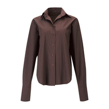 Load image into Gallery viewer, Brown Mauve Pinstripe Shirt