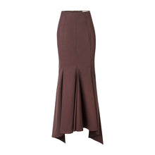Load image into Gallery viewer, Brown Mauve Panelled Skirt
