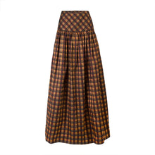 Load image into Gallery viewer, Burgundy and Yellow Tartan Plaid Skirt