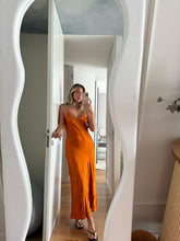 Load image into Gallery viewer, Orange Midi Dress
