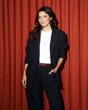 Load image into Gallery viewer, Navy &amp; Red Pinstripe Blazer