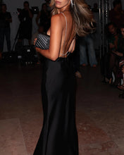 Load image into Gallery viewer, White Midi Dress W/ Rhinestone Straps