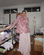 Load image into Gallery viewer, Pink Floral Jacquard Blazer