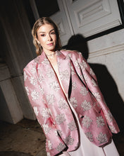 Load image into Gallery viewer, Pink Floral Jacquard Blazer
