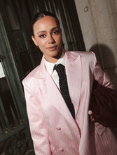 Load image into Gallery viewer, Pink Striped Mikado Blazer