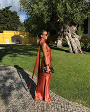 Load image into Gallery viewer, Terracotta Halterneck Maxi Dress