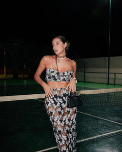 Black And White Floral Top