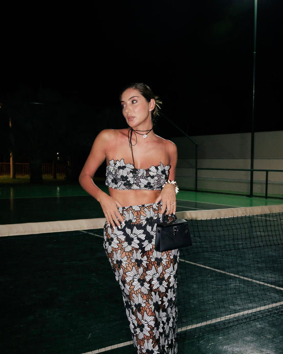 Black And White Floral Top