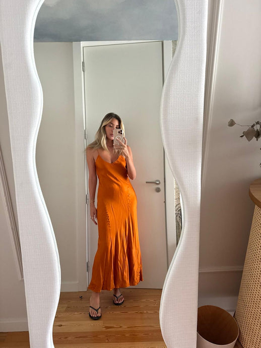 Orange Midi Dress
