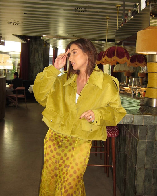Yellow Velvet Jacket