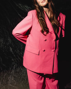 Pink Pinstripe Blazer