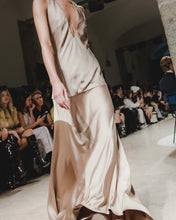 Load image into Gallery viewer, Satin V-Neck Midi Dress