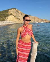 Load image into Gallery viewer, Pink Multicolor Halterneck Top