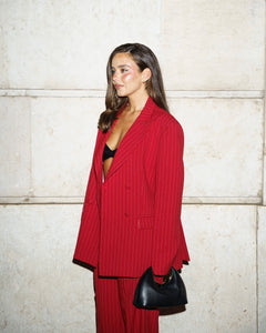 Red Pinstripe Blazer