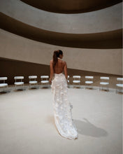 Load image into Gallery viewer, Ivory Flower Embroidered Lace Maxi Dress