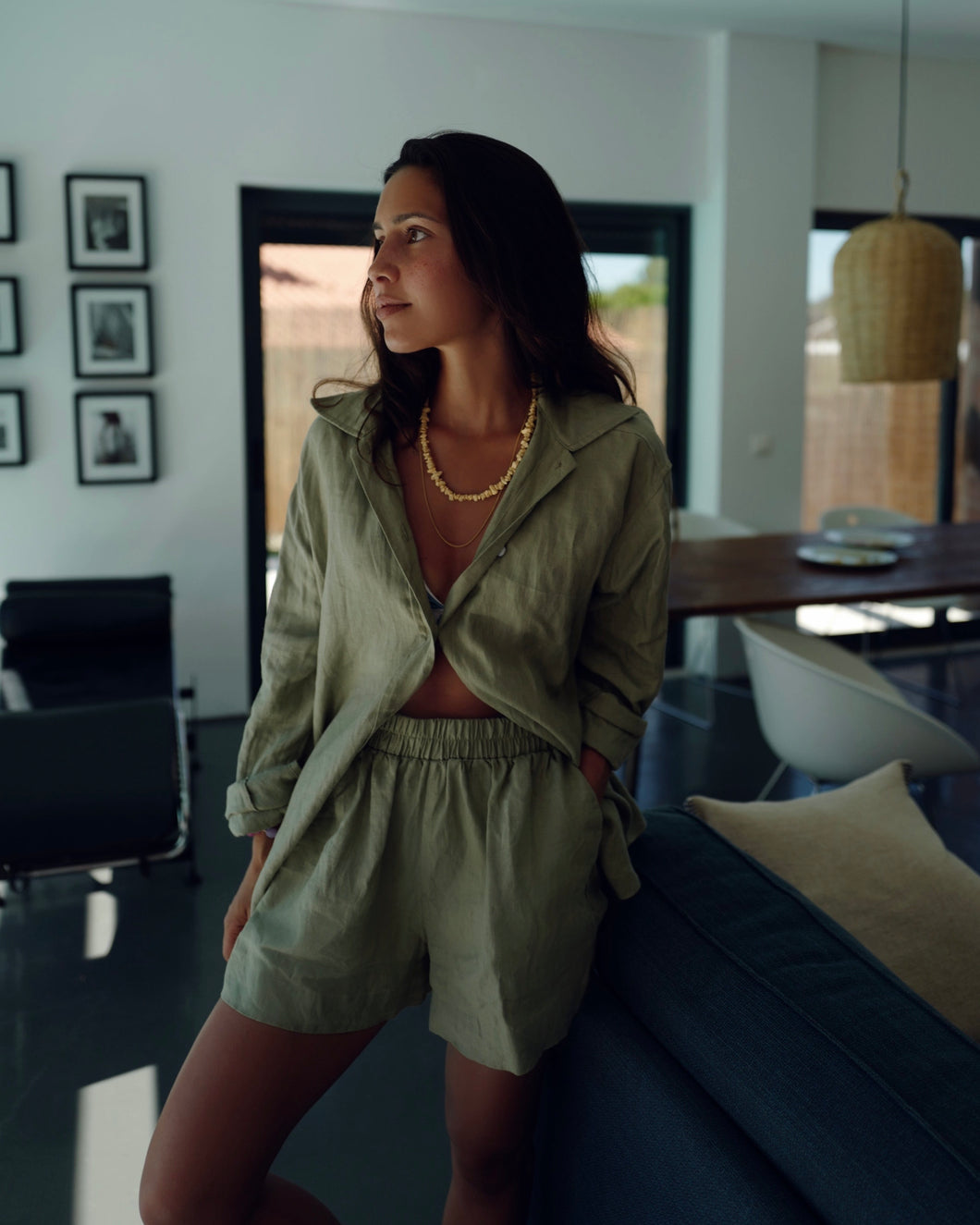 Green Linen Shirt