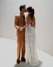 Load image into Gallery viewer, Ivory Flower Embroidered Lace Maxi Dress