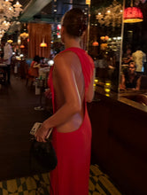Load image into Gallery viewer, Red Open Back Maxi Dress