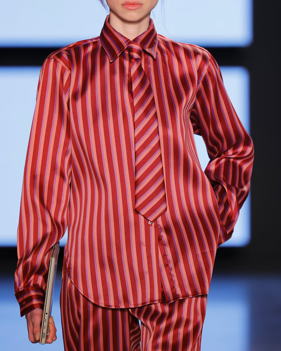 Red & Pink Striped Tie
