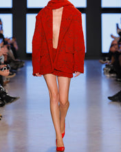 Load image into Gallery viewer, Red Embroidered Mini Skirt