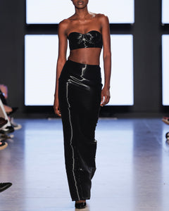 Black Organza Maxi Skirt