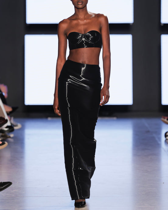Black Organza Maxi Skirt