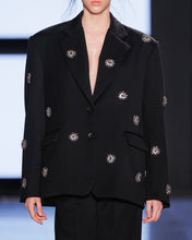 Load image into Gallery viewer, Black Oversized Blazer W/ Appliqués