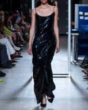 Load image into Gallery viewer, Black Sequins Maxi Dress