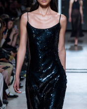 Load image into Gallery viewer, Black Sequins Maxi Dress