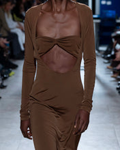 Load image into Gallery viewer, Brown Cut Out Jersey Gown